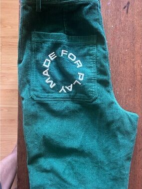 Paterson Wide Leg Corduroy Skate Pants Green Men’s 32x28 "Made For Play"
